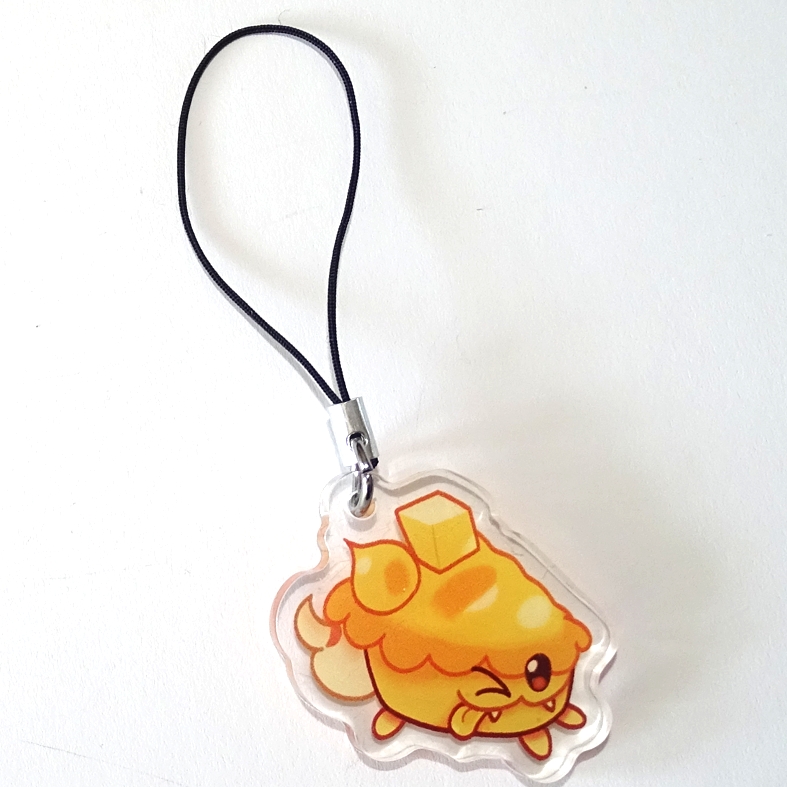 Buttered-Up Cake Hound Keychain v2